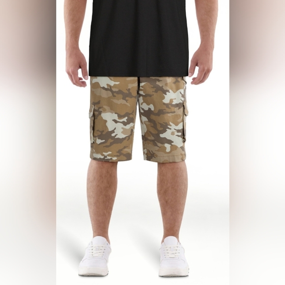 NWT‎ GEORGE MENS BELOW THE KNEE DESERT CAMO CARGO SHORTS W 42- INSEAM 14" - Picture 3 of 13